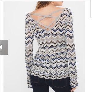 WHBM • chevron long sleeve top